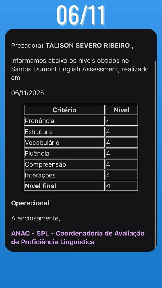 Aprovação ICAO 137