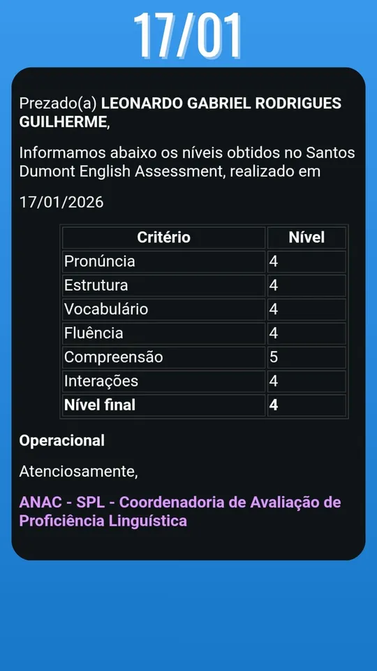 Aprovação ICAO 152